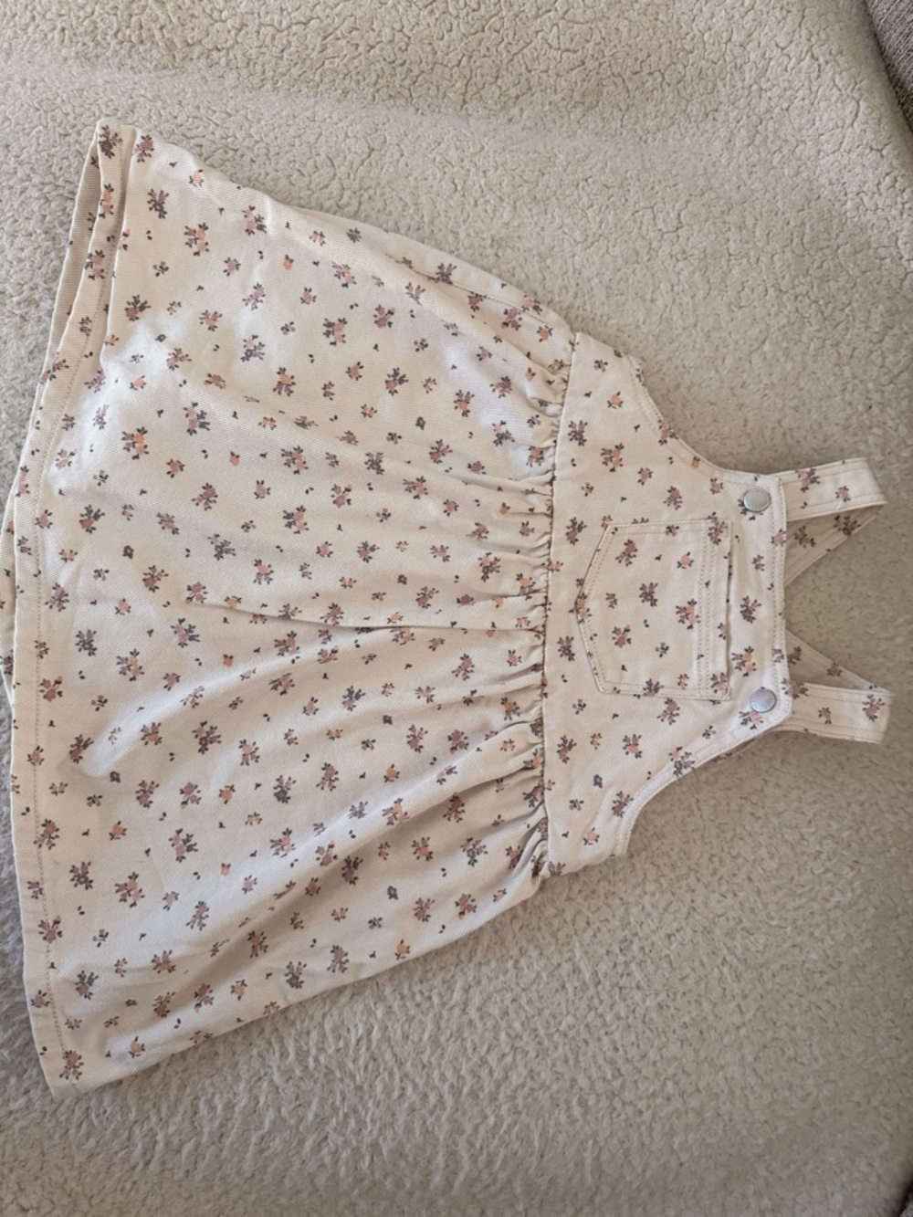 H&M Cream Dress with Pink and Orange Floral Print